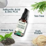 Wishcare 2% Salicylic Acid Face Serum with Zinc, TeaTree & Green Tea – For Reducing Acne & Blackheads – 30ml - Image 3