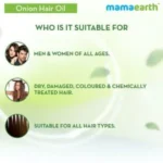 Mamaearth onion hair oil for hair regrowth & hair fall control with redensyl (150ml) - Image 3