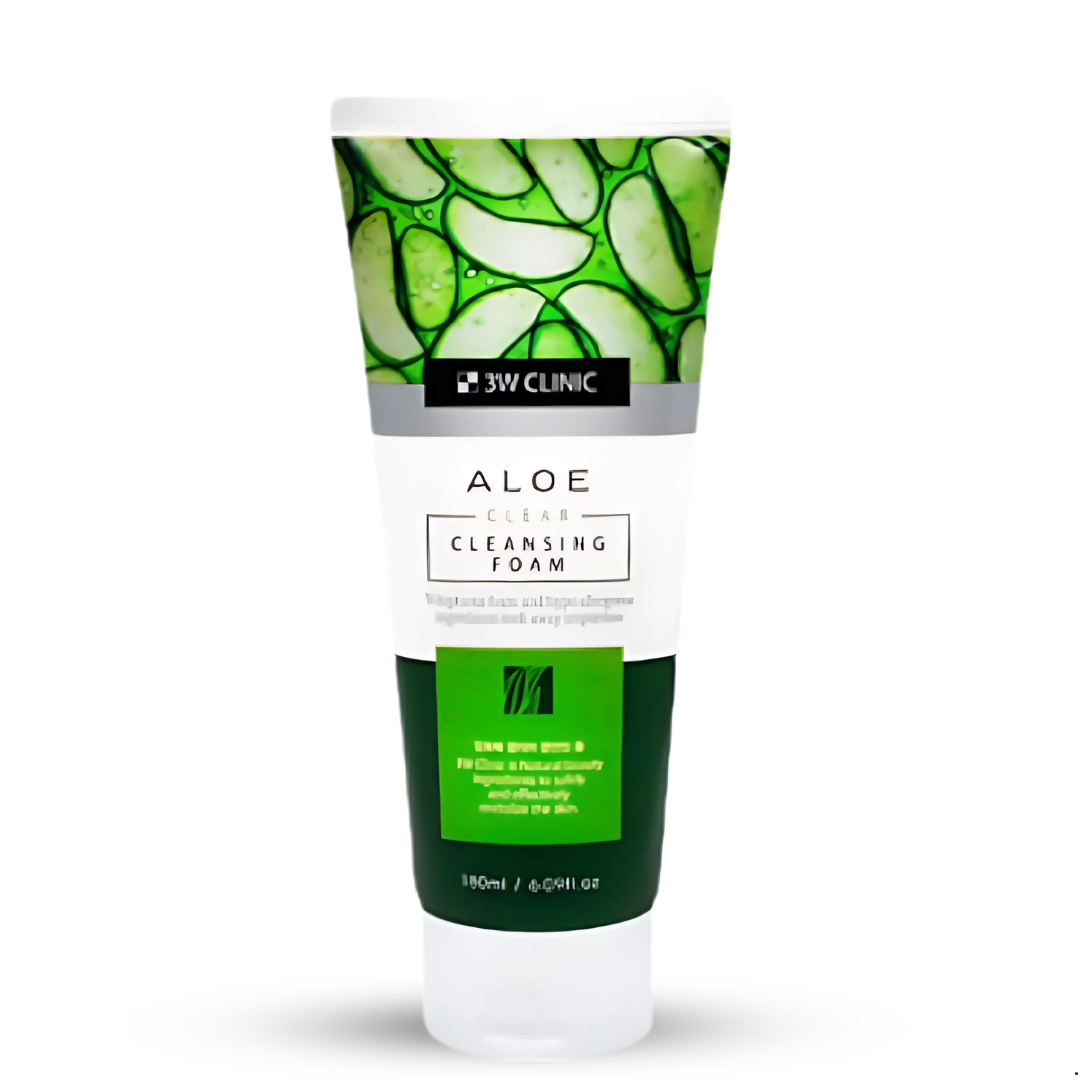 Untitled-design-58-1.png 3W Clinic Aloe Clear Cleansing Foam 180ml - Image 1